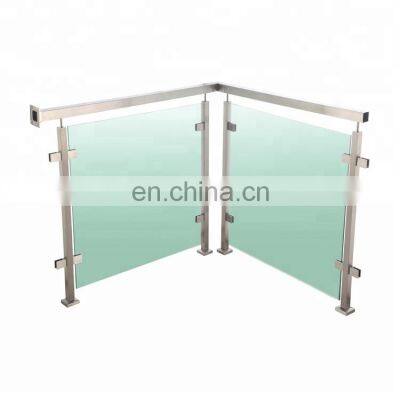 High Quality Classical Railing Type Glass Balustrade Stair Balcony Stainless Steel Railing Balustrade