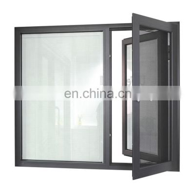 Sound proof Aluminum double glazing casement windows doors for sale