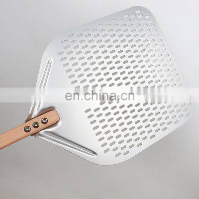 Favourable Price 14 Inch Long Handle Premium Detachable Metal Perforated Pizza Peel photo-3