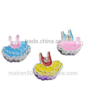 wholesale slide charms 8mm rhinestone slide charms