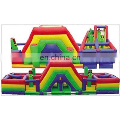 Obstacle jumping combination inflatable bouncy castle with clearance