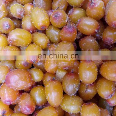 Sinocharm BRC A Approved Sour Flavor Frozen Fruit IQF Sea Buckthorn Whole 100% Fresh Sea Buckthorn