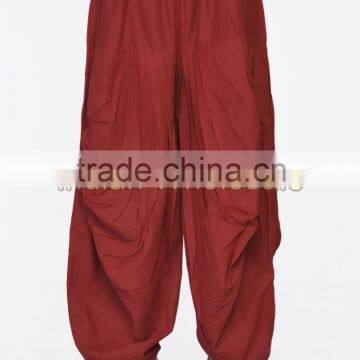 Indian Women Cotton Rust Color Dhoti Patiala Salwar Trouser Baggy Pants Ethnic Wear Casual Wear Traditional Wear Loose Fit Pant