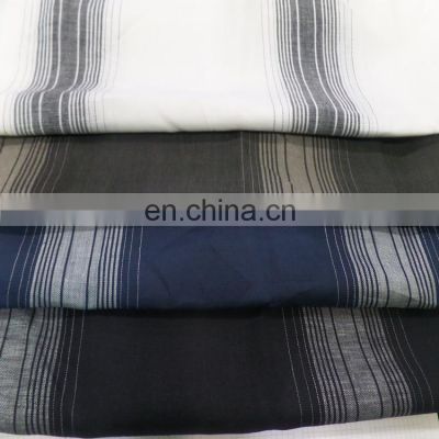 Pure linen cotton yarn-dyed fabric woven linen striped dress fabric