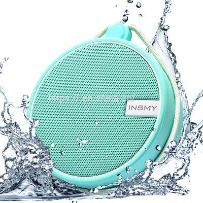 C12 IPX7 Waterproof Shower Bluetooth Speaker, Portable Wireless Outdoor Speaker with HD Sound, Support TF Card, Suction Cup for Home, Pool, Beach, Boating, Hiking 12H Playtime