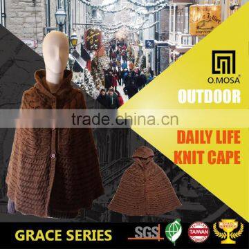 OM3236 Apparel Coats 3G_6GCH01 Alpaca Cross Cable City Knit Cape