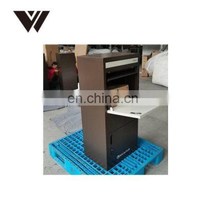 safety parcel drop box single door metal cabinet with combination lock