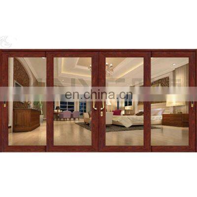 Aluminium Main Entrance Wooden Sliding Doors System