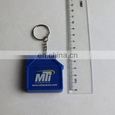 House Shaped Promotional Tape Measure With Keychain