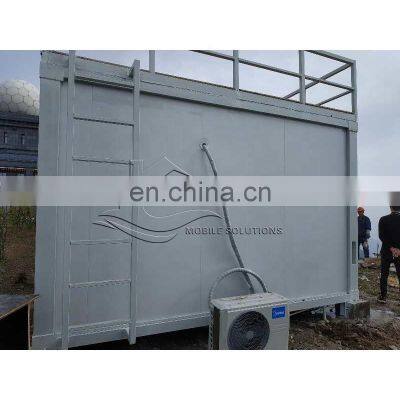 Movable steel frame container house flat pack sandwich panel home portable prefab building