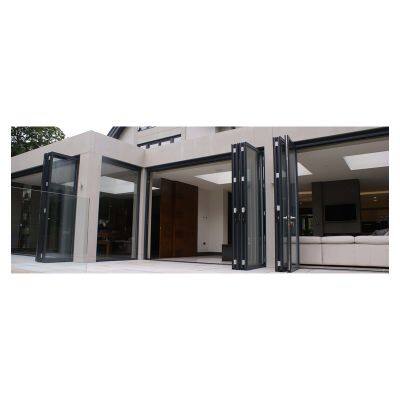 Thermal Break Aluminium Bifolding Glass Door / Exterior Patio Balcony Glass Door