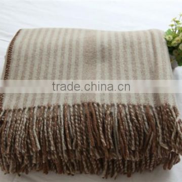 NO.1 China blanket factory Baby sleeping children 100%baby lambs wool summer king size sofa wool throw blanket