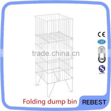 Standing items promotion folding dump bin