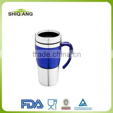 450ml double wall insulated stainless steel tumblers with handle BL-5061 ,different color available