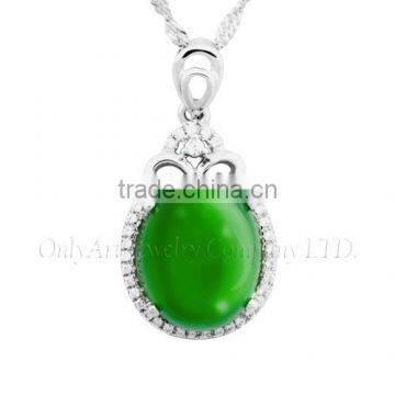 fashion jewelry 925 silver custom jade pendant