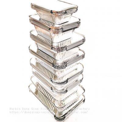 Aluminum Container Foil Packaging Boxes Meal Box Disposable Food Packaging