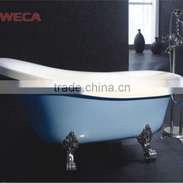 Romantic Classic Bath tub with Clawfoot blue