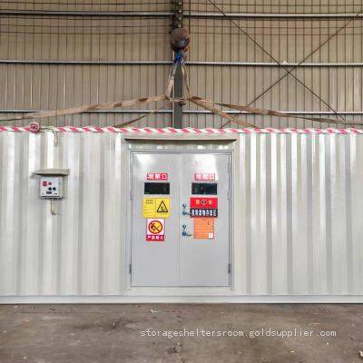 Relieve pressure hazardous chemical temporary storage cabinet, mobile industrial waste leakage prevention hazardous waste storage room