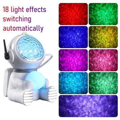 Ripple Face Astronaut Galaxy Projector Light 18 Nebula Effects Starry Sky Led Night Lights Remote Control Moon Lamp Kids Gift photo-3