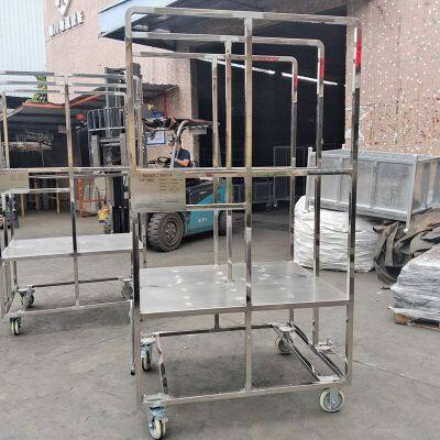Galvanized Steel Warehouse Logistics Trolley for Heavy Load Transport photo-3