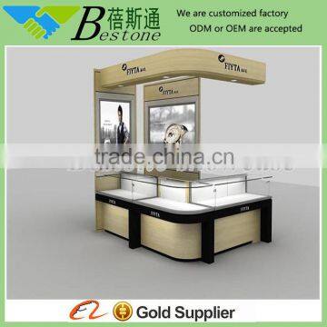 Glass showcase wall watch display case, watch kiosk