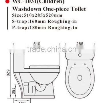 WC-1031 One-Piece Kid Toilet Small Toilet Water Closet Toilet Bowl Quality Choice photo-2