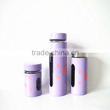 colored glass canister decorative glass canisters glass coffee canister