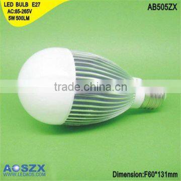 LED Bulb energy saving lamp Aluminum + PC 5W LED Light