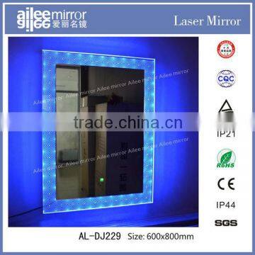 led clip light glass mirror interior or bathroom deocrative mirror