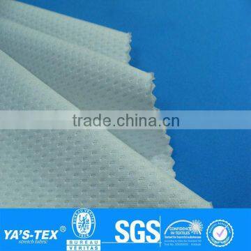 3 layers white blue dot knitting laminated waterproof nylon spandex fabric for sportswear jacket