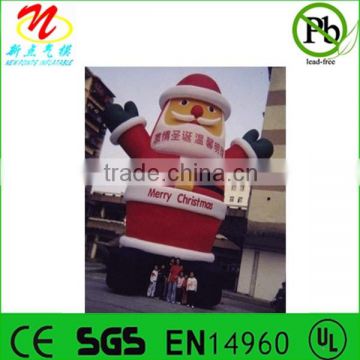 Outdoor advertising airblown inflatable Christmas Santa for holiday promotion