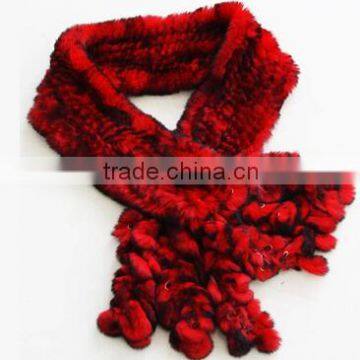 Winter Warm Ladies Natural Rex Rabbit Real Fur Scarf