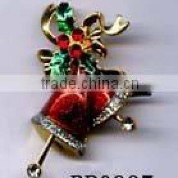 Red Christmas Bell Brooch