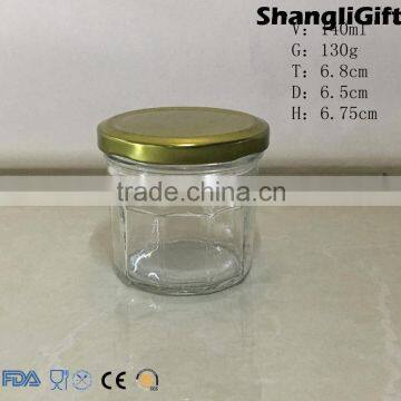 140ml Empty Cream/Caviar Jar All Size Glass Jar Xuzhou Supplier