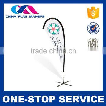 2015 Hot Sales Cheaper Price Simple Design Customized Logo Printed Recycle Mental Outdoor Teardrop Flags