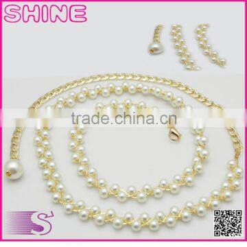 Summer New Belt Chain Lady Decorate Belt Chain, White Pearl Slimming Belt Chain