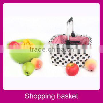 Folding shopping basket/foldable basket/portable picnic basket