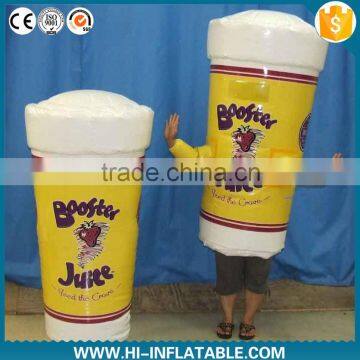 2015 popular advertising inflatable beer cup cartoon,inflatable moving bear cup cartoon