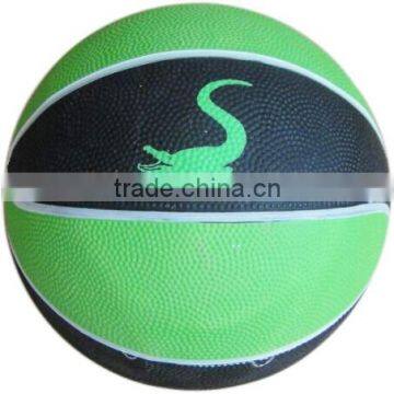 New Design Colorful Printing rubber basketball/ colors rubber toyball