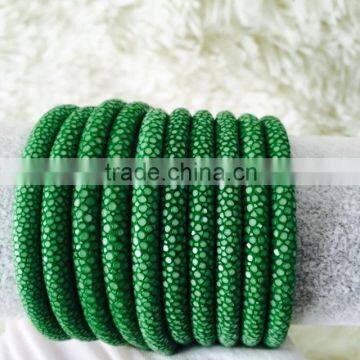 Genuine Purple Green Orange Blue Black Stingray Leather Bracelet Stingray Jewelry Cord for Gift photo-5