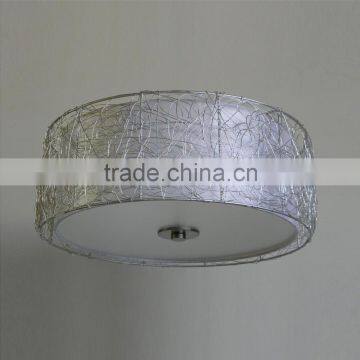 silver cover lamp shade(La pantalla/Abat - jour) with 18"drum shade SHC1807-UN