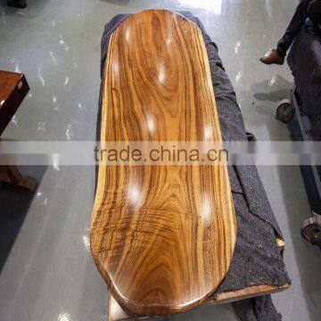 Fatory Supply South America Natural Side Rose Amber Wood Table Top