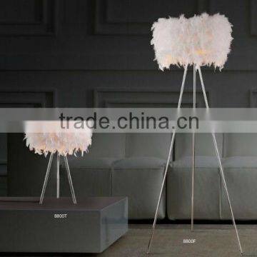 CE UL floor lighting 8800F modern feather shade floor lamp