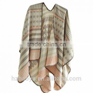 New arrival 100% acrylic pashmina cardigan shawl for woman