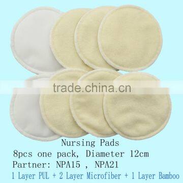 100% Organic Bamboo breast pads cotton washable nursing pads                        
                                                Quality Choice