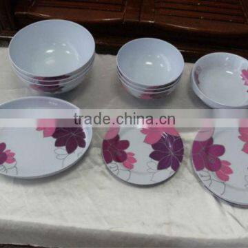 Nice print melamine tableware set for family