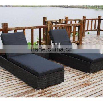 double rattan sun lounger