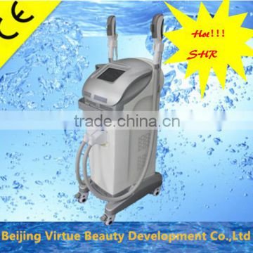 China Professional manufacturers dual handle IPL SHR/IPL hair removal machine