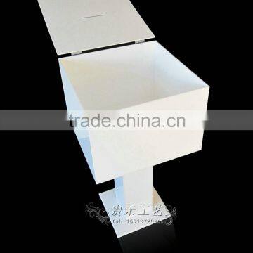 GH-RJ001Shenzhen Factory Wholesale Acrylic Donation Boxes With Locks/white Donation Boxes photo-4