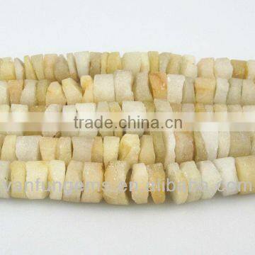 Wholesale Sring Yellow Jade rough coin for necklack